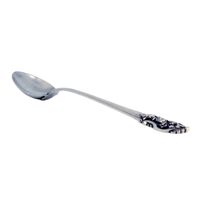 Silver Rice and Serving Spoon with Friezes and Embossed Shell For Sale - Image 9 of 9