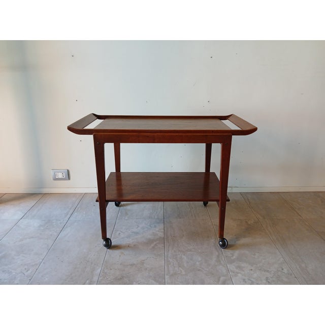 Vintage Danish Trolley with Removable Tray from Soborg Mobler, 1960s For Sale - Image 3 of 13