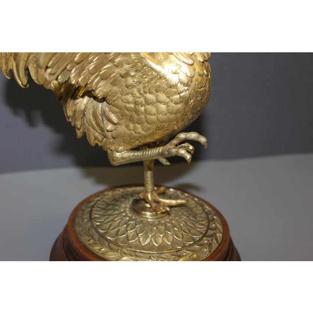 Sculpture Representing a Rooster in Gilded Bronze, Late 19th Century For Sale - Image 14 of 15