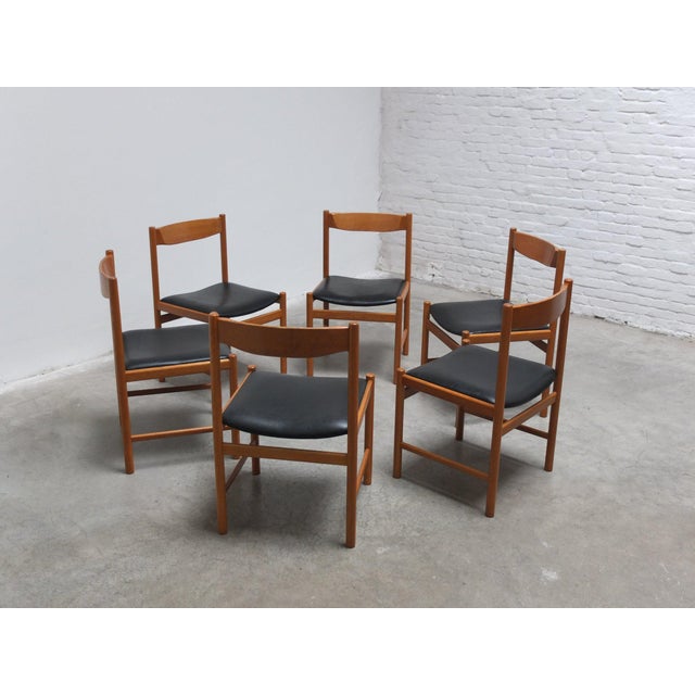 Dining Chairs in Oak from Meubelatelier Vanda, 1960s, Set of 6 For Sale - Image 10 of 18