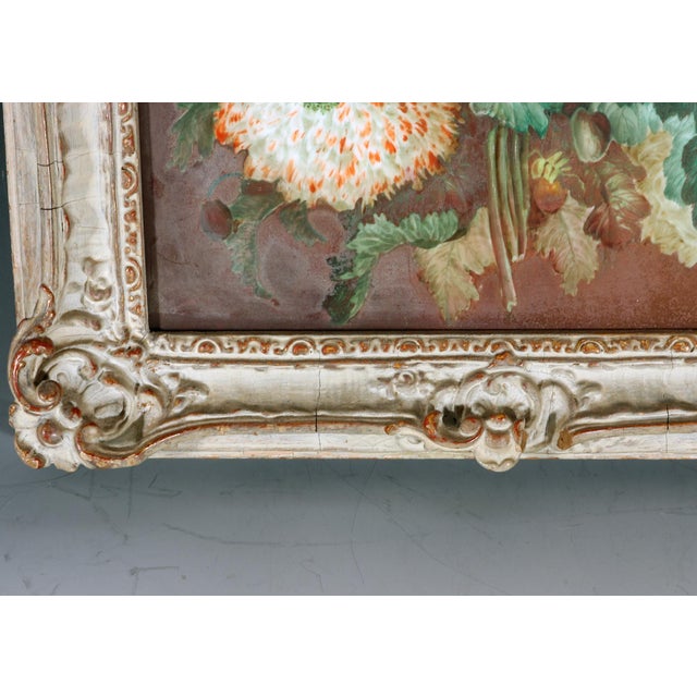 English English Porcelain Botanical Plaque of Double Poppies, Attributed to Derby, Circa 1825 For Sale - Image 3 of 9