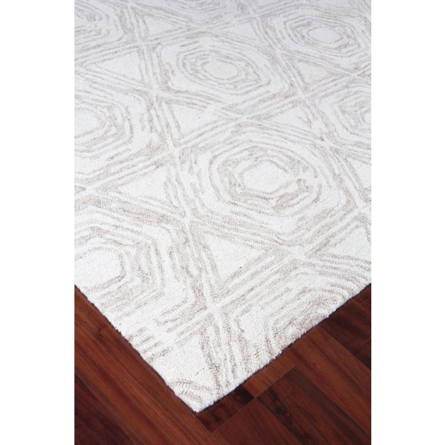 Textile Exquisite Rugs Melbourne Hand Loom Wool & Cotton Beige - 10'x14' For Sale - Image 7 of 9