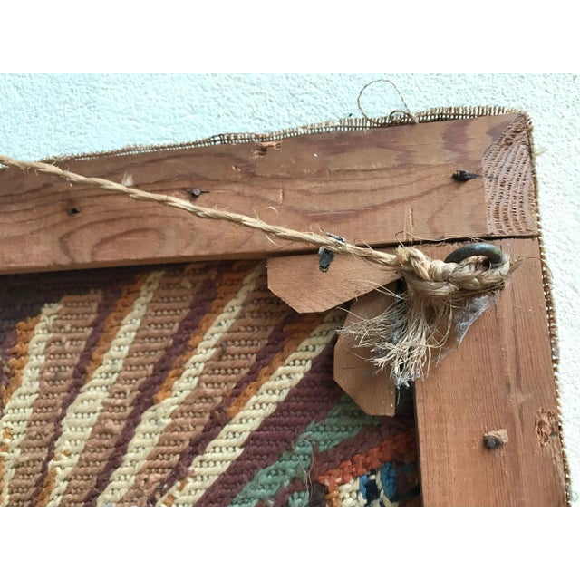Hand-Woven Art Tapestry, 1950 For Sale - Image 9 of 15