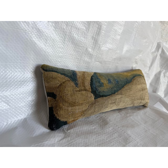 17th Century Antique Brussels Tapestry Pillow For Sale - Image 4 of 6