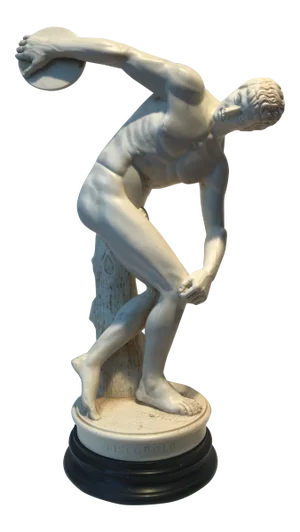Neo-Classical Greek Male Figurative Sculpture of Discobolus, C.1960s Italy