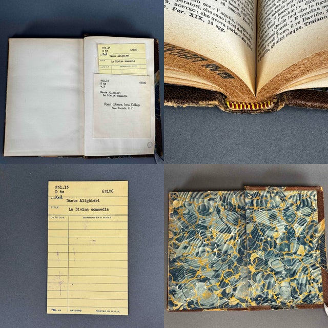 Antique Late 1800's Dante Divina Commedia Paradiso in Italian Gilded Leather Hc For Sale - Image 10 of 10