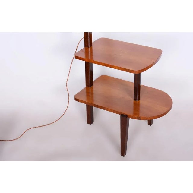 1930s Artdeco Floor Lamp by Walnut attributed to Jindřich Halabala for Up Závody, Czechia, 1930s For Sale - Image 5 of 12