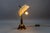 Vintage Brown Marbled Glass and Metal Adjustable Table Lamp, 1950s For Sale - Image 4 of 18