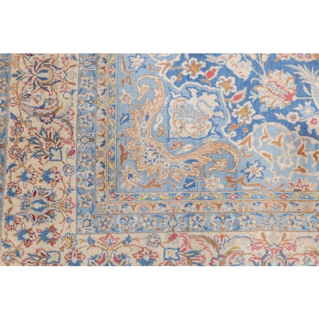 Traditional Isfahan Extremely Fine Wool & Silk Foundation. Signed Rug 5'3'' X 9'2'' For Sale - Image 3 of 12