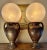 Contemporary Vintage 1980s Gold Black Greek Key Amphora Urn Globe Table Lamps - a Pair For Sale - Image 3 of 13