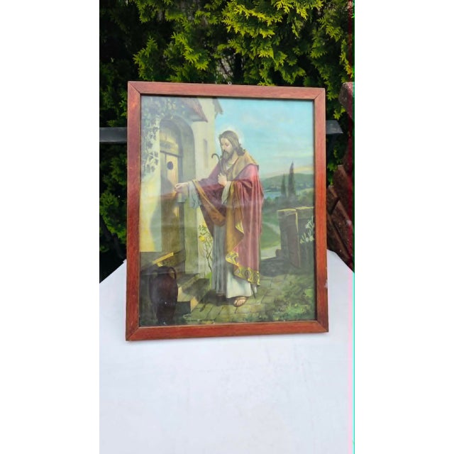 Oswald Voelkel, Knock and It Shall Be Opened Unto You, 1900s, Chromolithograph, Framed For Sale - Image 10 of 10