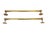 Hollywood Regency Pair of Vintage Solid Unlacquered Brass Towel Bars With Heavy Ball Finials (25") For Sale - Image 3 of 11