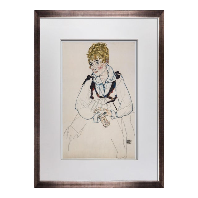Egon Schiele Lithograph "The Artist's Wife", Signed, Limited Edition For Sale