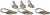 A wonderfully inventive set of six place card holders, individually fashioned from vintage Rogers silver-plated spoons and...