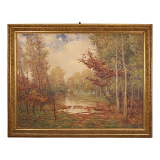 E. Rossi, Italian Woodland Landscape, 1940, Oil, Framed For Sale