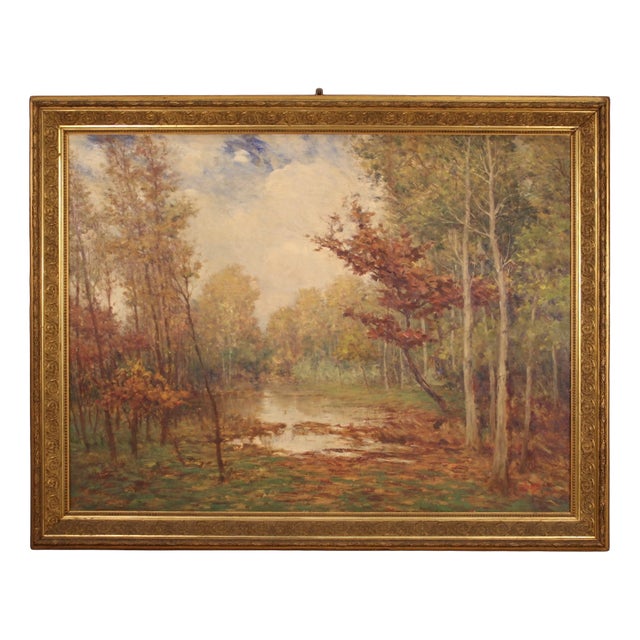E. Rossi, Italian Woodland Landscape, 1940, Oil, Framed For Sale