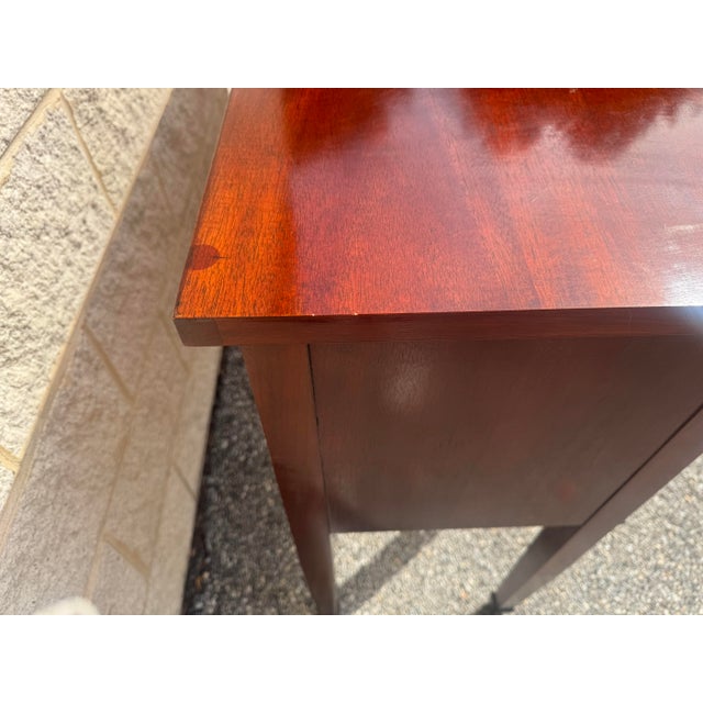 Brown Vintage Thomasville Federal Style Mahogany Bowfront Sideboard For Sale - Image 8 of 12