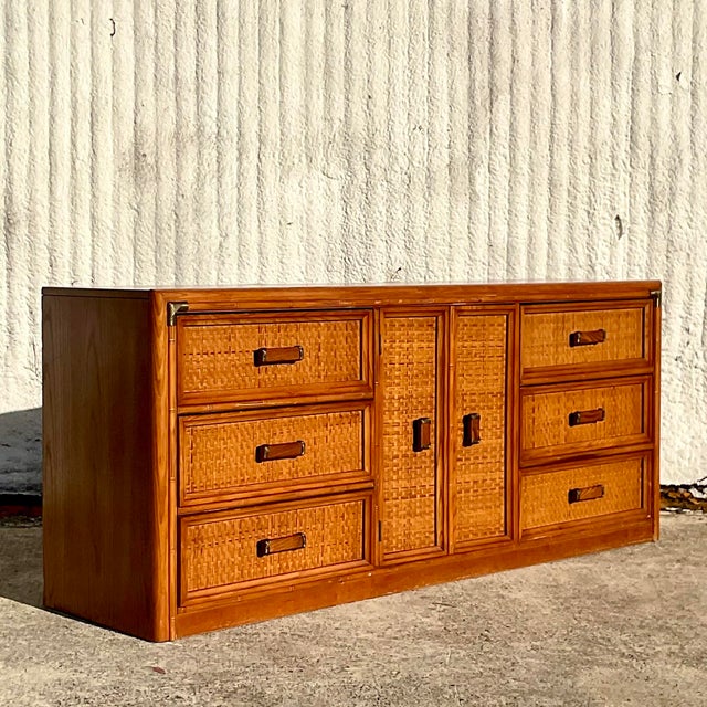 Vintage Bassett Faux Bamboo Credenza Chairish