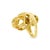 1990s Vintage 18k Gold Coiling Serpent Snake Ring With Diamond, Size 7 For Sale - Image 5 of 9