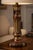 Transitional Vintage Fluted Column Table Lamp With Original Linen Shade For Sale - Image 3 of 5