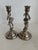 Pair of Antique Silver-Plated Cherub Figural Candlesticks, Circa 1930s Romantic Classical Revival Baroque Inspired For Sale In Indianapolis - Image 6 of 10