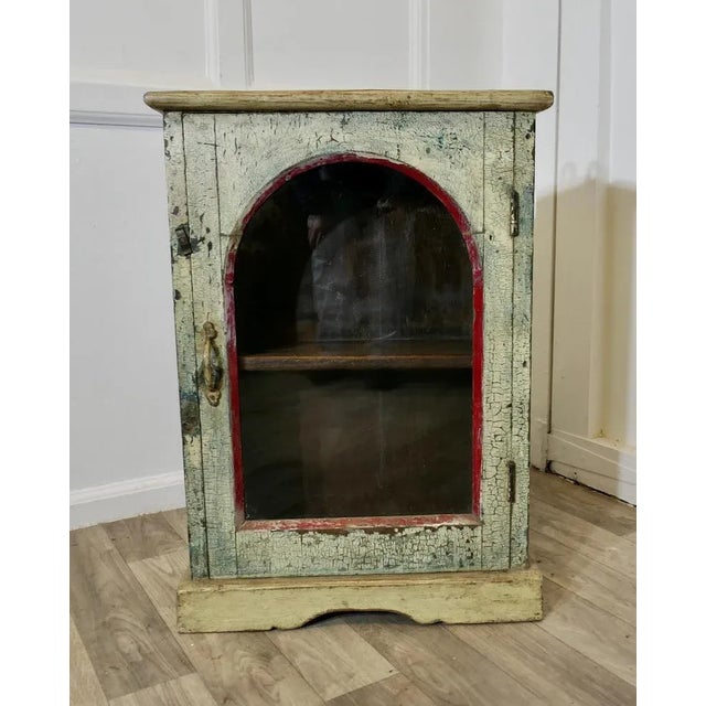 A Useful Wall Hanging Shabby Painted Cupboard A very useful cabinet it can be wall hung or floor standing, the cabinet has...