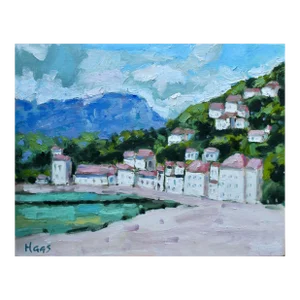 Italy Seaside, Modern Impressionism Oil Painting