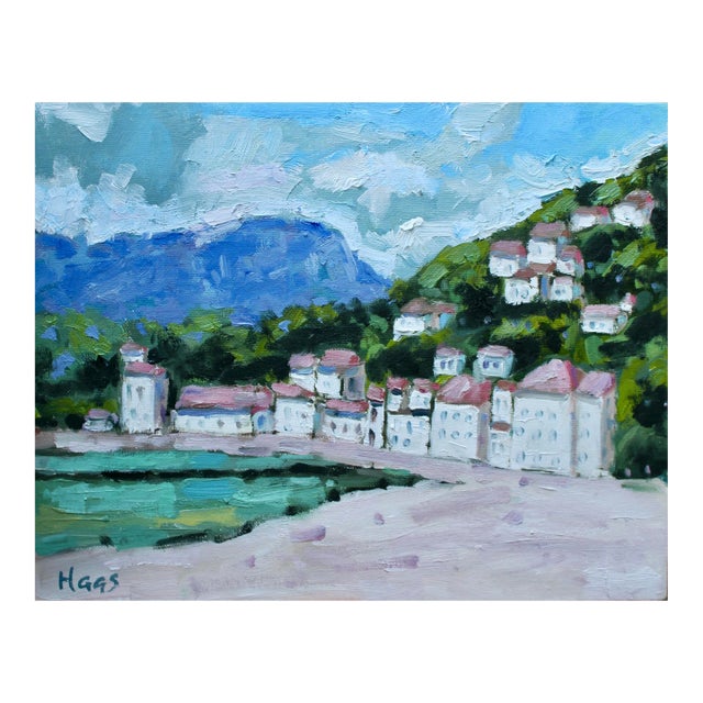 Modern Impressionism Oil Painting Seaside Landscape For Sale