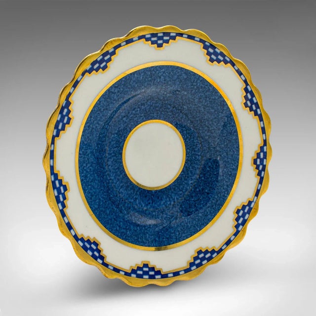 1930s Set of 4 Vintage English Ceramic Cups & Saucers For Sale - Image 12 of 13