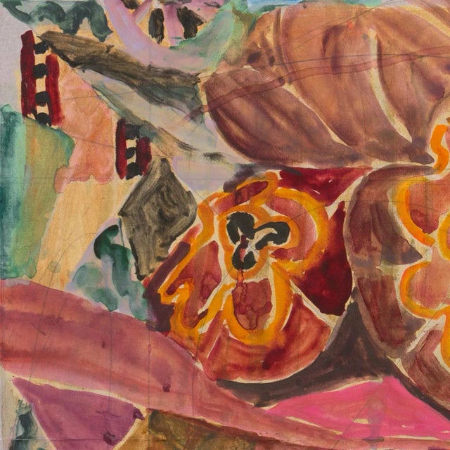 Paper 'Oleta's Hat' by Virginia Conroy, 1985, Carmel Art Association Exhibit, California Woman Artist, San Francisco Museum of Art For Sale - Image 7 of 12