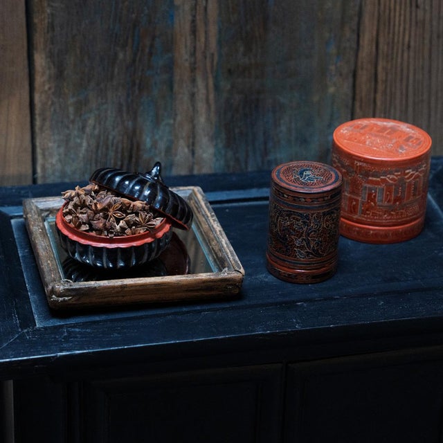 Petite Chinese Mirror Tray, c. 1850 For Sale - Image 4 of 5