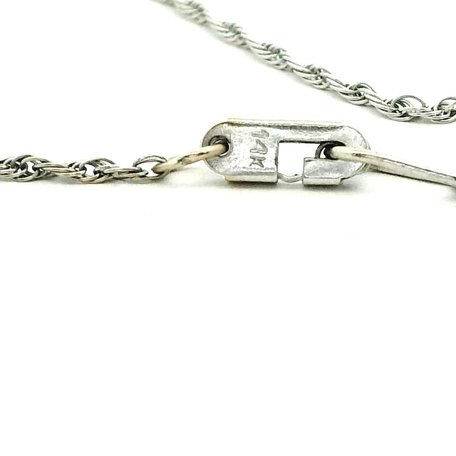 Art Deco Platinum Diamond Filigree Pendant Necklace, Circa 1925 For Sale - Image 9 of 9