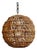 Braided Banana Leaf Globe Coastal Pendant Light Small For Sale
