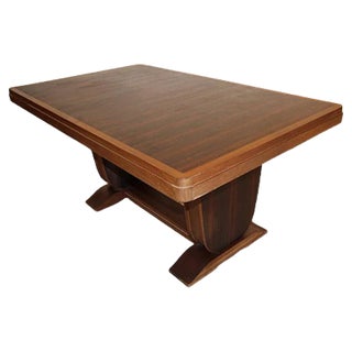 Art Deco Macassar Ebony Dining Table, 1930s For Sale