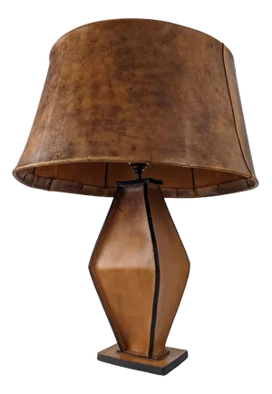 Cuero Table Lamp in the style of Jacques Adnet, 1940s