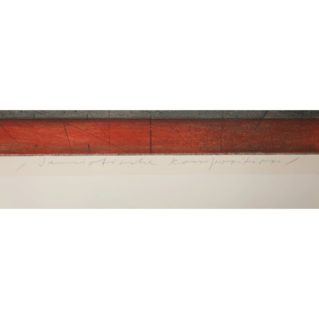 1970s Karl Fred Dahmen, Semiotische Komposition, Aquatint Etching For Sale - Image 5 of 6