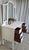 Vintage Vanity 3 Mirrors, 1930's, White Romantic Style For Sale - Image 9 of 16