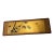 1970s Gold Asian Style Artwork Wall Hanging in Wooden Frame For Sale