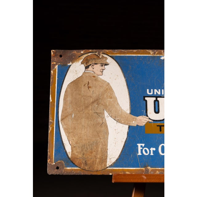 c. 1920s; H.D. Lee Mercantile Company - Kansas City, MO Single-sided porcelain enamel advertising sign for Lee Union-Alls...