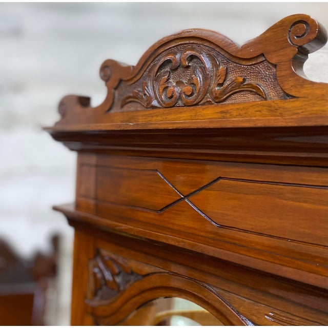 Wood Antique Victorian Vanity Dresser For Sale - Image 7 of 11