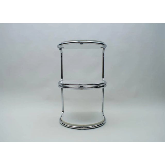 German Semi-circular Tubular Steel Shelves, 1970s, Set of 2 For Sale - Image 9 of 14