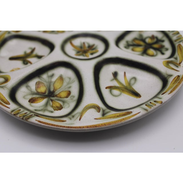 Mid 20th Century Quimper Keralac G6 Oyster Plate For Sale - Image 4 of 8