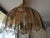 Umbrella shape light fixture Amber chandelier lighting Beveled glass chandelier light Bathroom light Dining room Living...