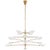 Graphic Grande Four-Tier Chandelier in Hand-Rubbed Antique Brass with White Shades Designer: AERIN Fixture Height: 28.25"...