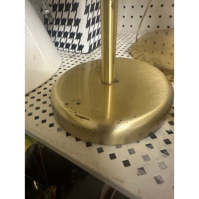 1970s 1970s Small Mid-Century Modern Table Lamp With Clip-on Mushroom Shade For Sale - Image 5 of 7