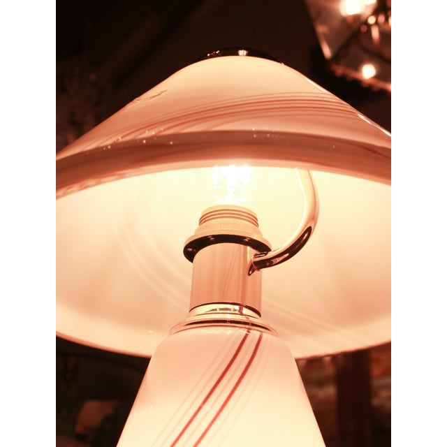 1950s Large Italian Murano Glass Table Lamp from Venini, 1950s For Sale - Image 5 of 7