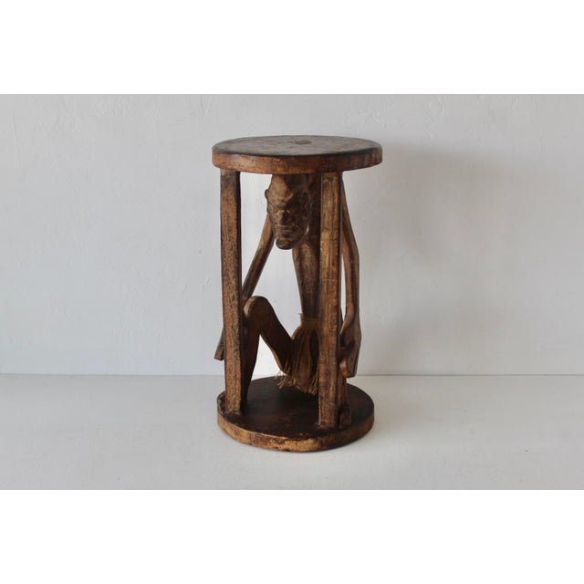 Vintage African Figural Carved Tables-a Pair For Sale - Image 10 of 18