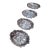 Set of 4 Vintage Silver-Plated Botanical Oak Leaf & Acorn Catchall Dishes For Sale