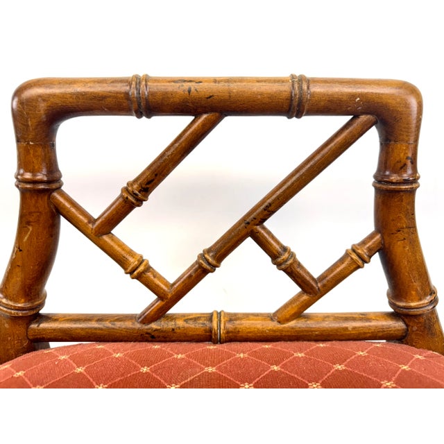 Mid-20th Century Faux Bamboo Hollywood Regency Bench by Century Chair Company For Sale - Image 4 of 16