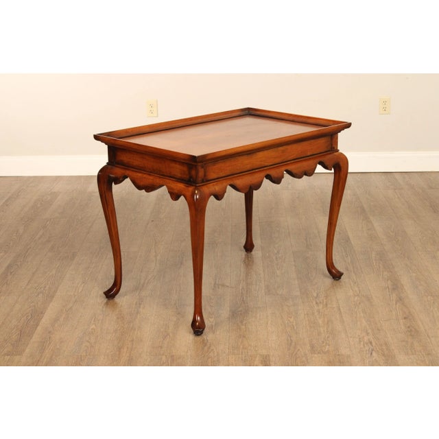 Early 21st Century Ralph Lauren Queen Anne Style Walnut Tea Table For Sale - Image 12 of 13